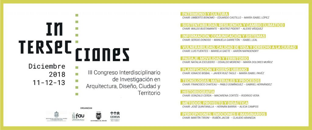 Arquitectura de la UCN es una de las escuelas invitadas a INTERSECCIONES 2018, 11, 12 y 13 de diciembre